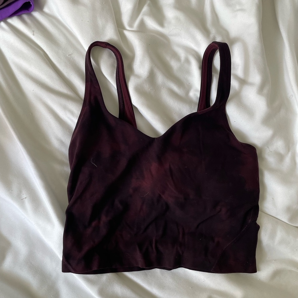 Lululemon Align Top Size 4 Red Merlot Diamond Dye